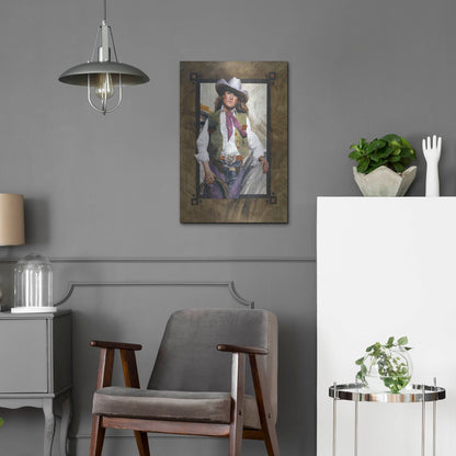 Luxe Metal Art 'Come On Over' by J. E. Knauf, Metal Wall Art,16x24