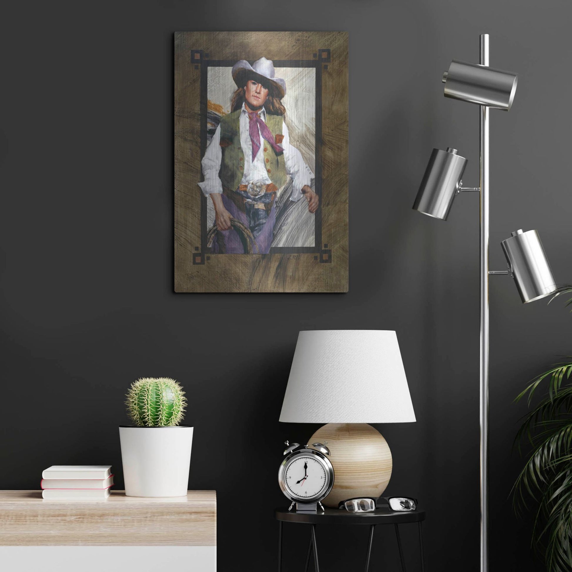 Luxe Metal Art 'Come On Over' by J. E. Knauf, Metal Wall Art,16x24