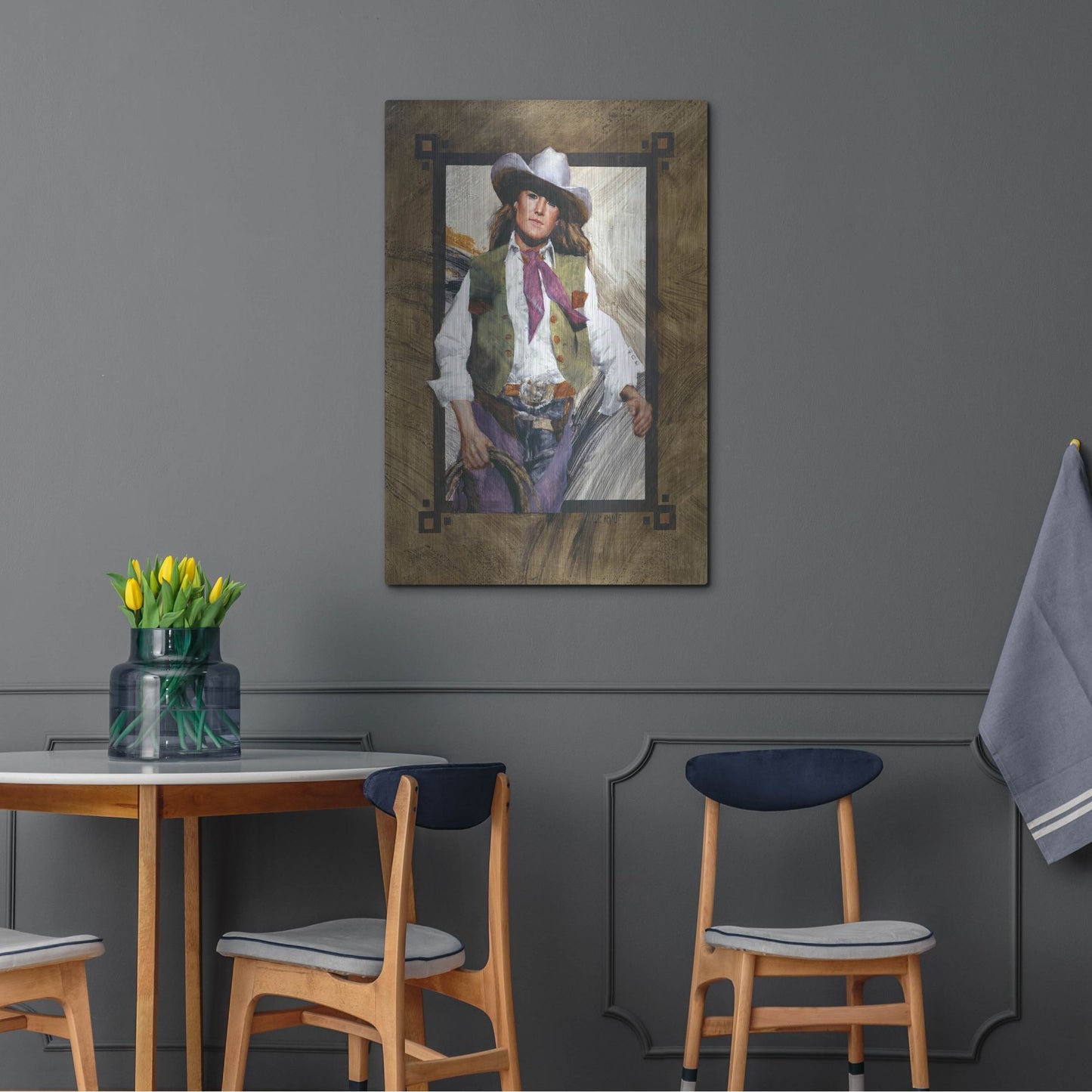 Luxe Metal Art 'Come On Over' by J. E. Knauf, Metal Wall Art,24x36