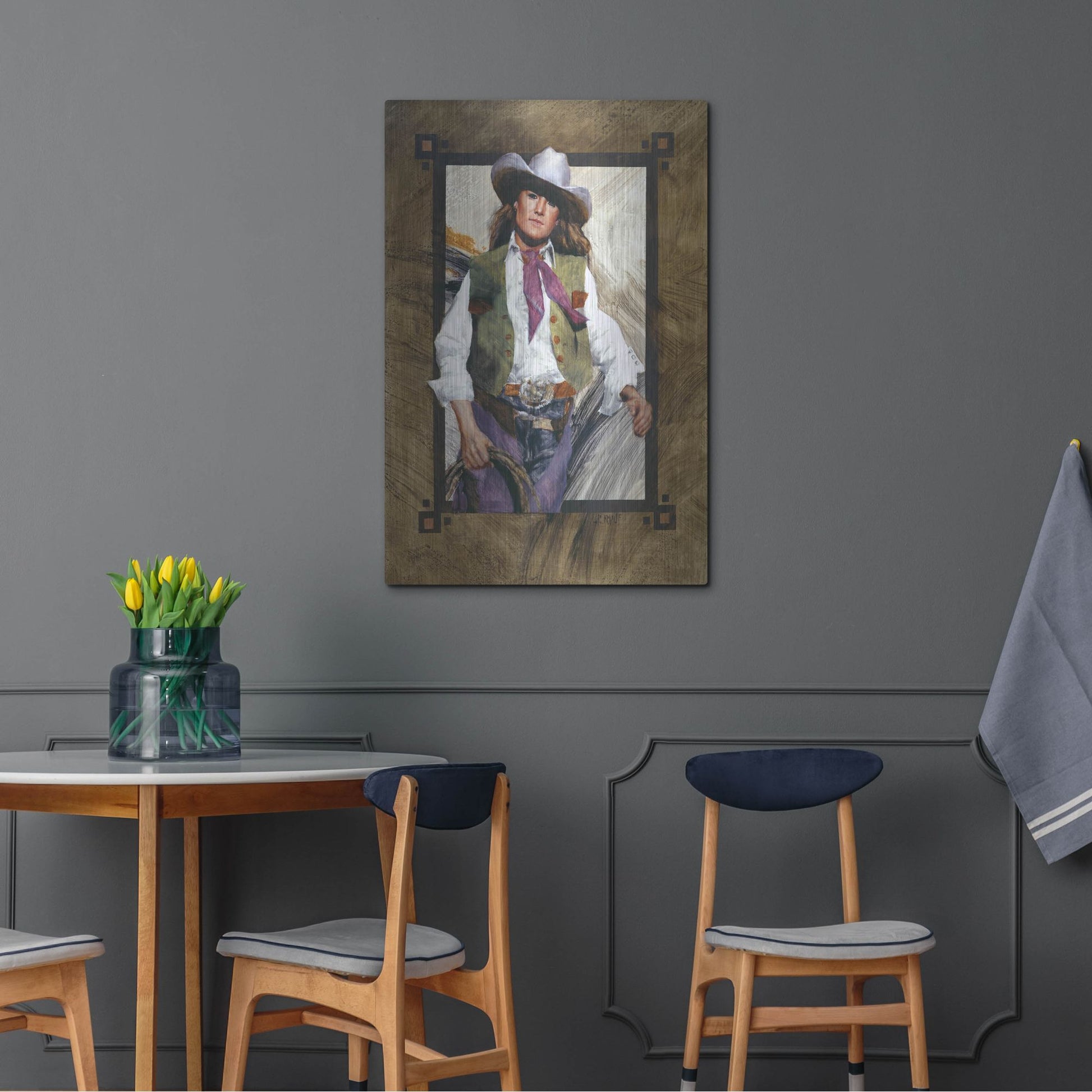 Luxe Metal Art 'Come On Over' by J. E. Knauf, Metal Wall Art,24x36