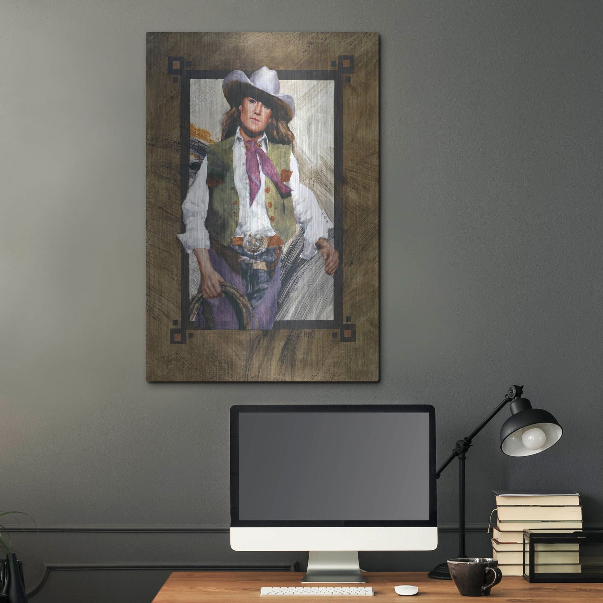 Luxe Metal Art 'Come On Over' by J. E. Knauf, Metal Wall Art,24x36