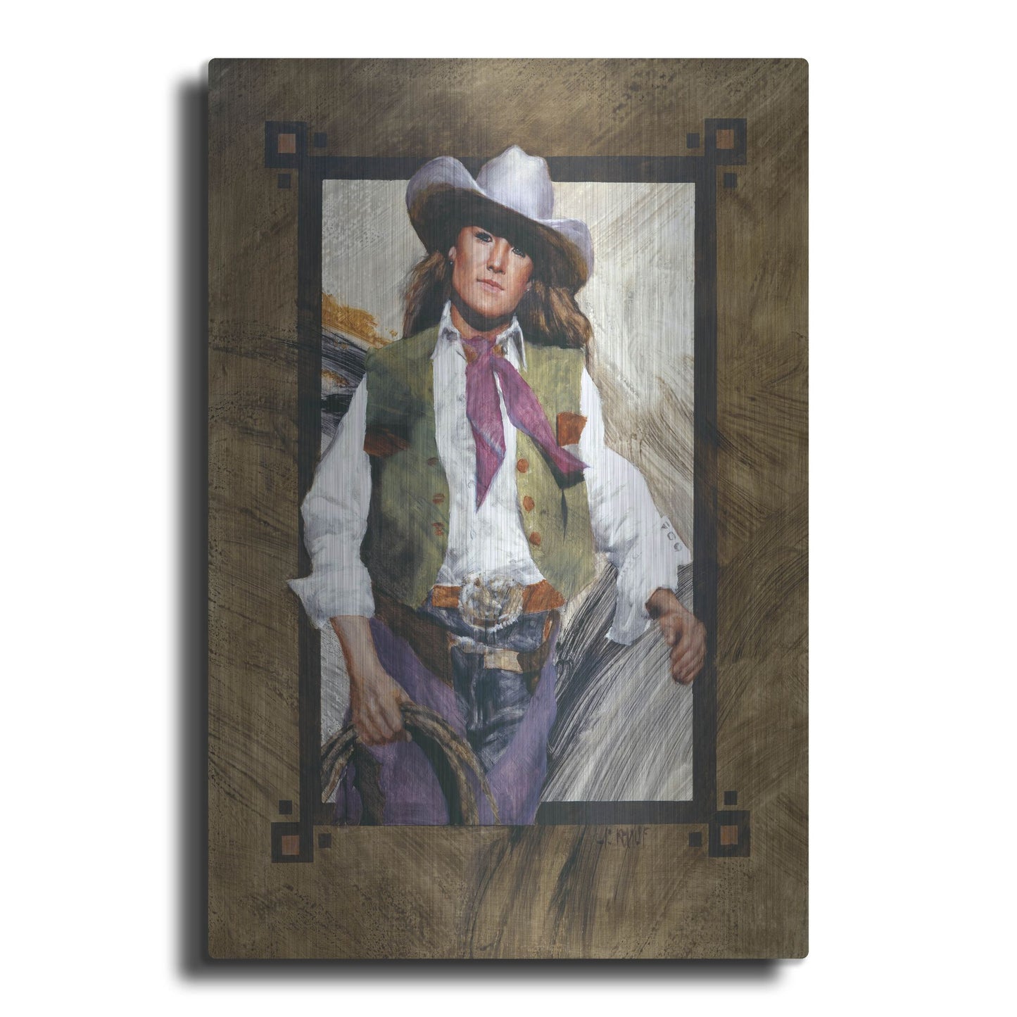 Luxe Metal Art 'Come On Over' by J. E. Knauf, Metal Wall Art