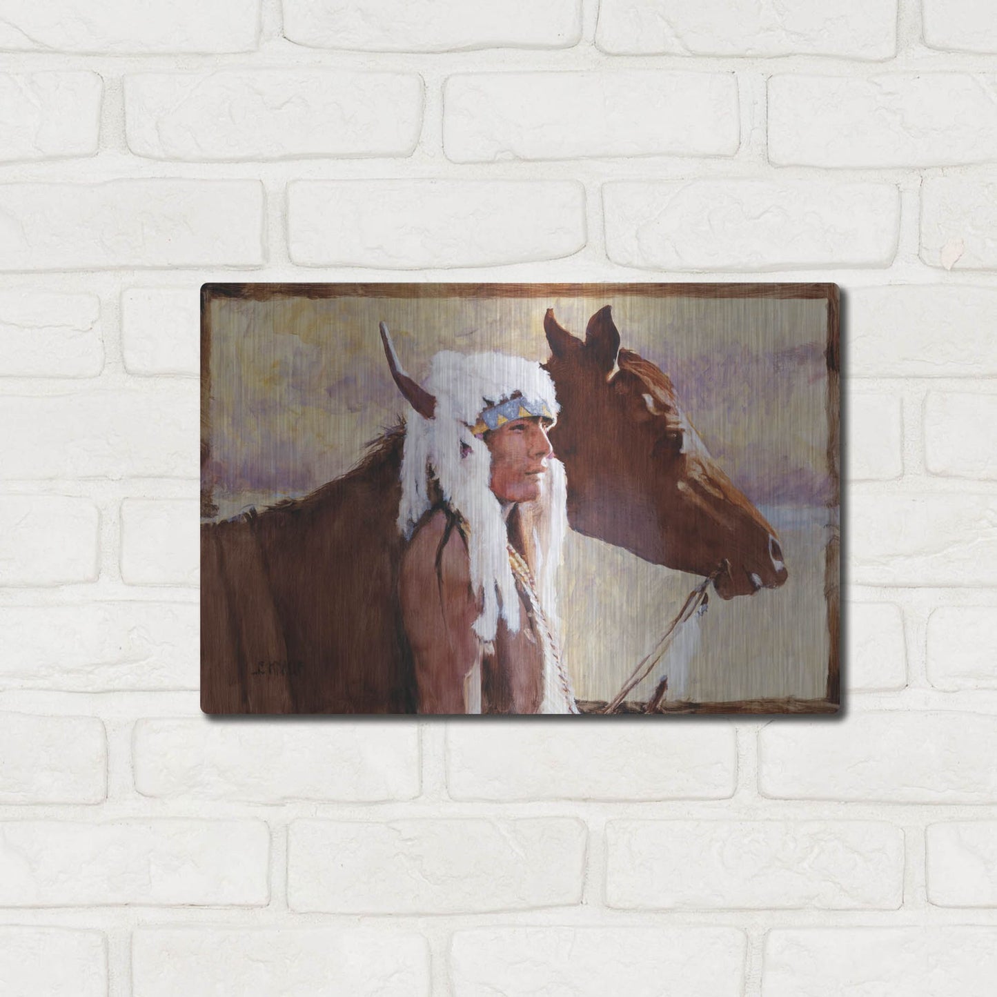 Luxe Metal Art 'Coming Home' by J. E. Knauf, Metal Wall Art,16x12