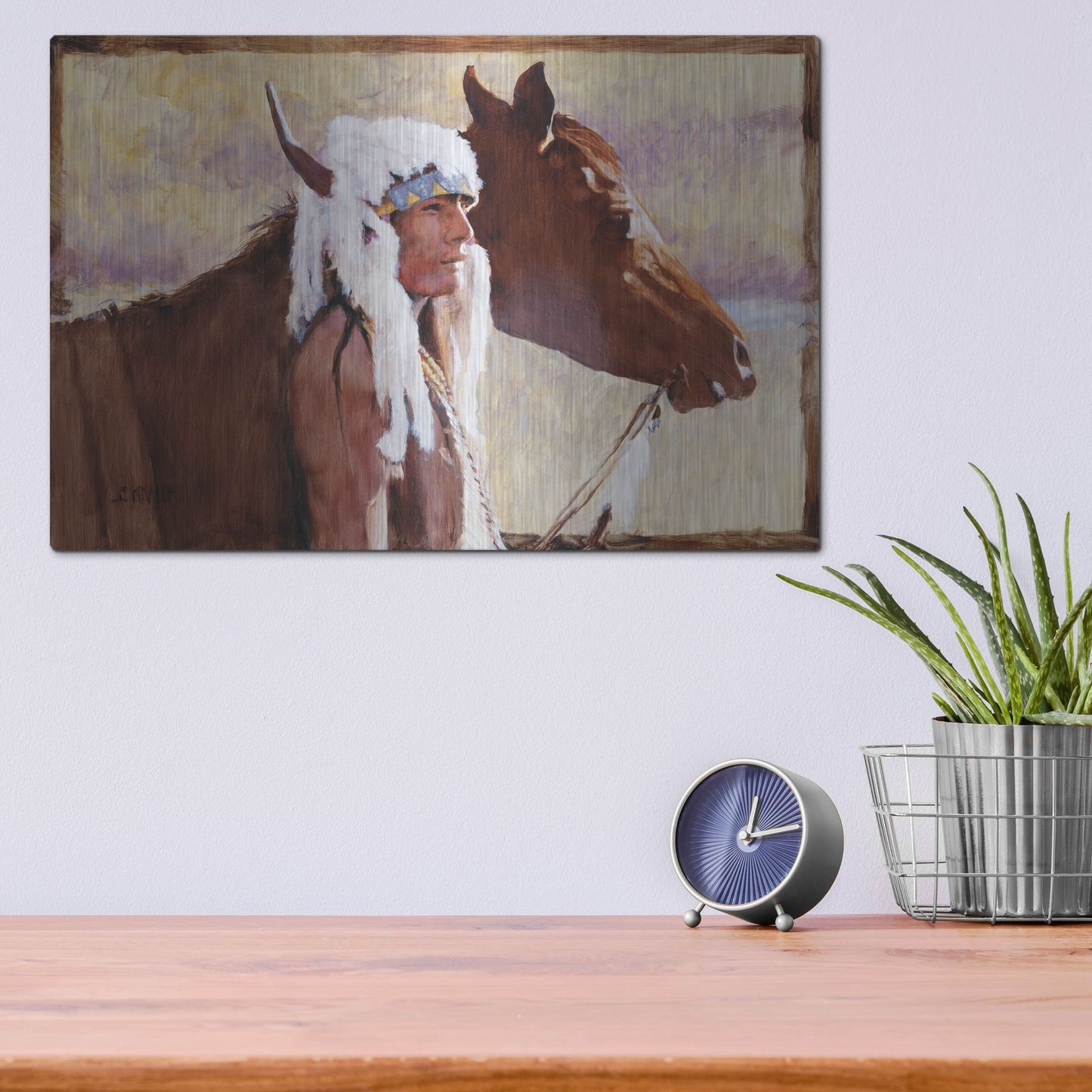 Luxe Metal Art 'Coming Home' by J. E. Knauf, Metal Wall Art,16x12