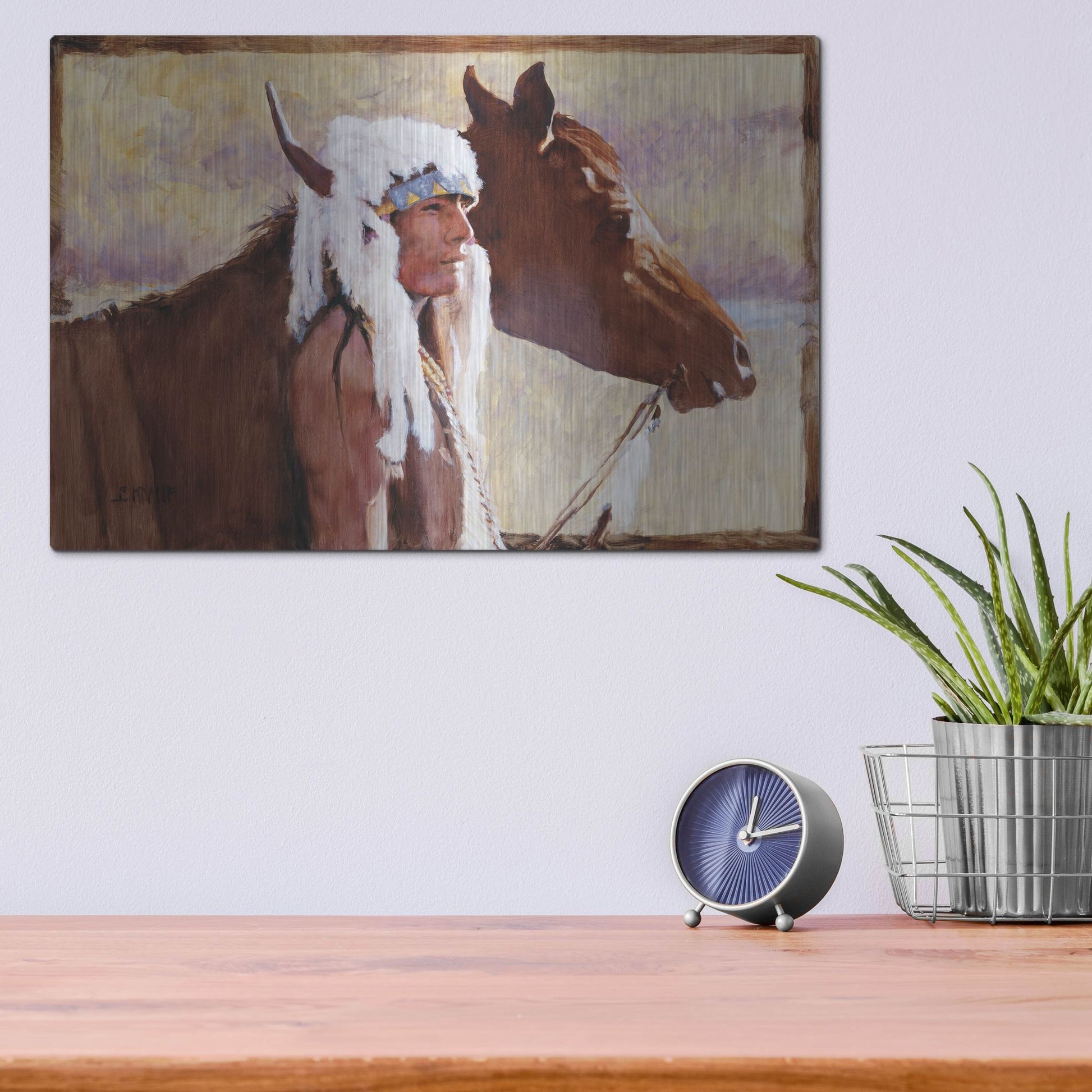 Luxe Metal Art 'Coming Home' by J. E. Knauf, Metal Wall Art,16x12