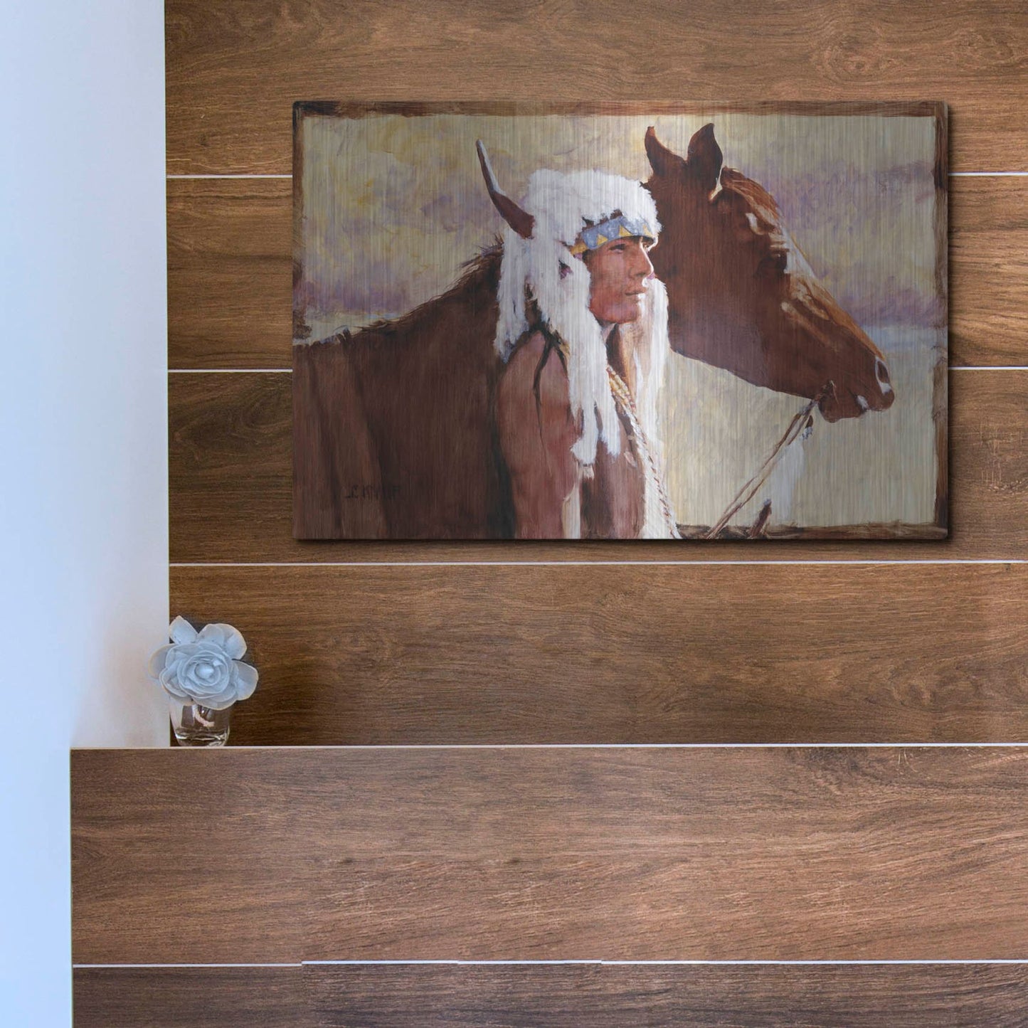 Luxe Metal Art 'Coming Home' by J. E. Knauf, Metal Wall Art,16x12