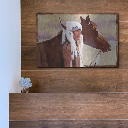 Luxe Metal Art 'Coming Home' by J. E. Knauf, Metal Wall Art,16x12