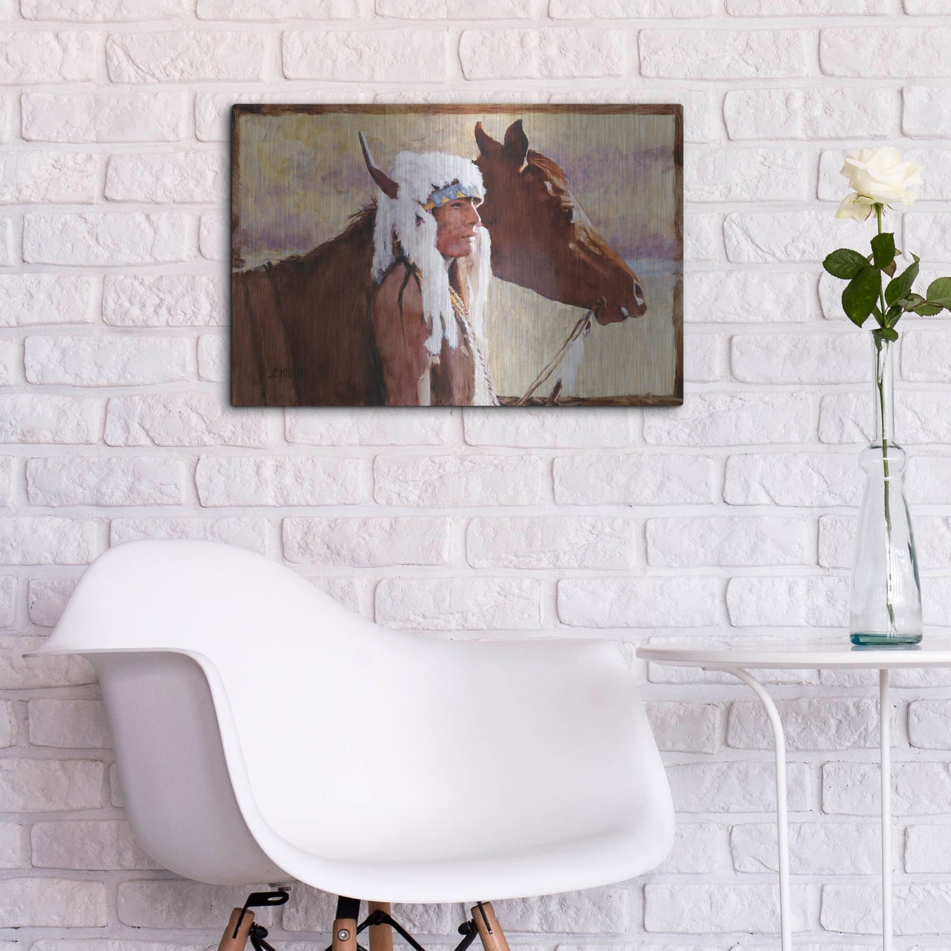 Luxe Metal Art 'Coming Home' by J. E. Knauf, Metal Wall Art,24x16