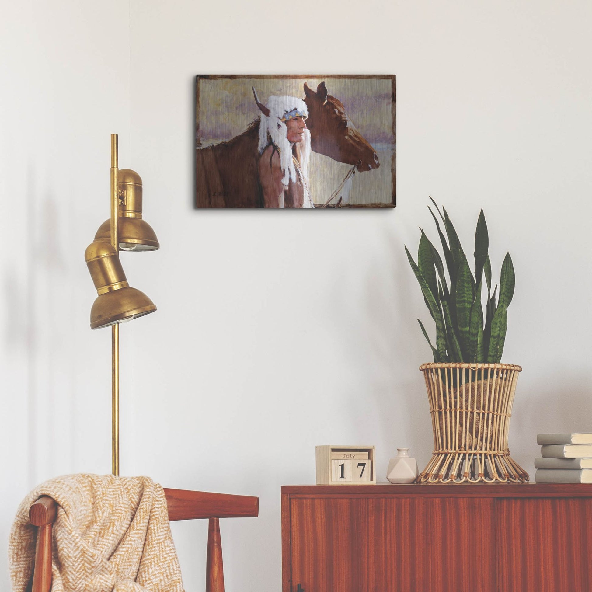 Luxe Metal Art 'Coming Home' by J. E. Knauf, Metal Wall Art,24x16