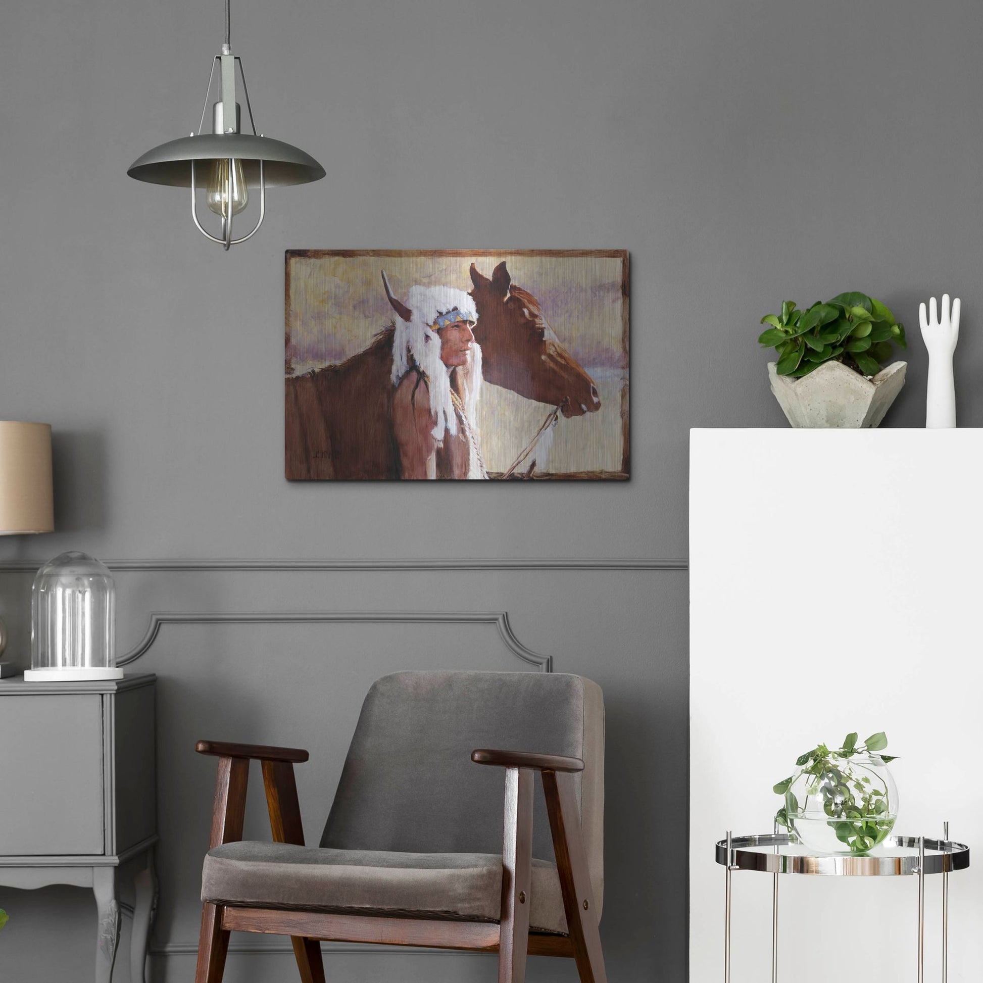 Luxe Metal Art 'Coming Home' by J. E. Knauf, Metal Wall Art,24x16