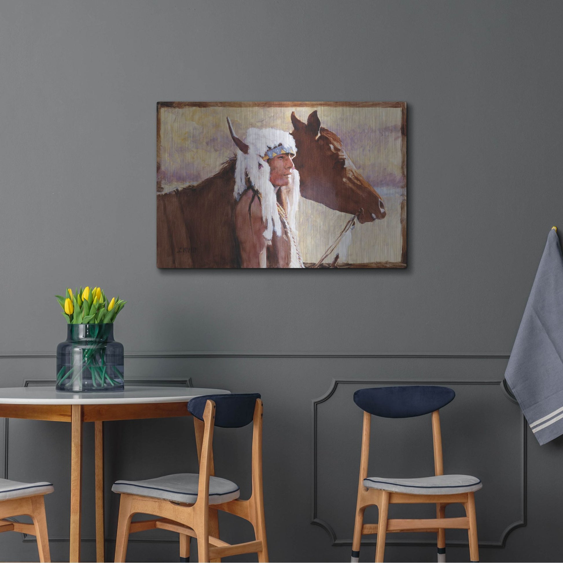 Luxe Metal Art 'Coming Home' by J. E. Knauf, Metal Wall Art,36x24