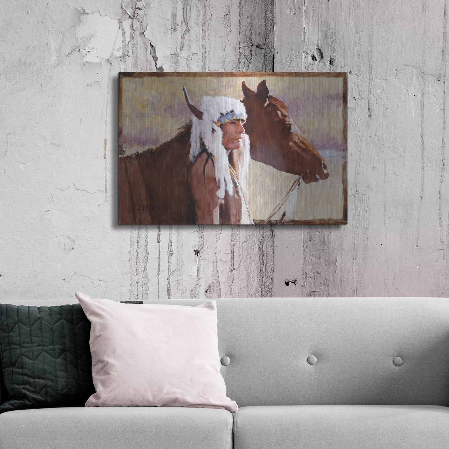 Luxe Metal Art 'Coming Home' by J. E. Knauf, Metal Wall Art,36x24