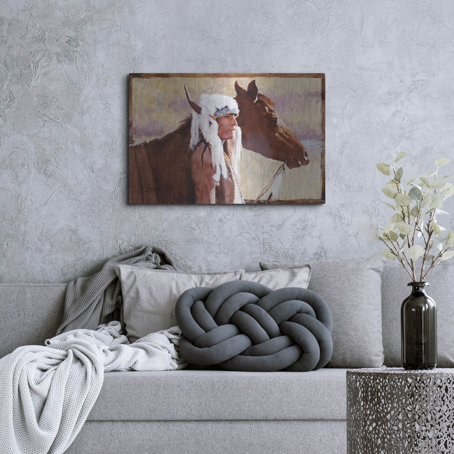 Luxe Metal Art 'Coming Home' by J. E. Knauf, Metal Wall Art,36x24