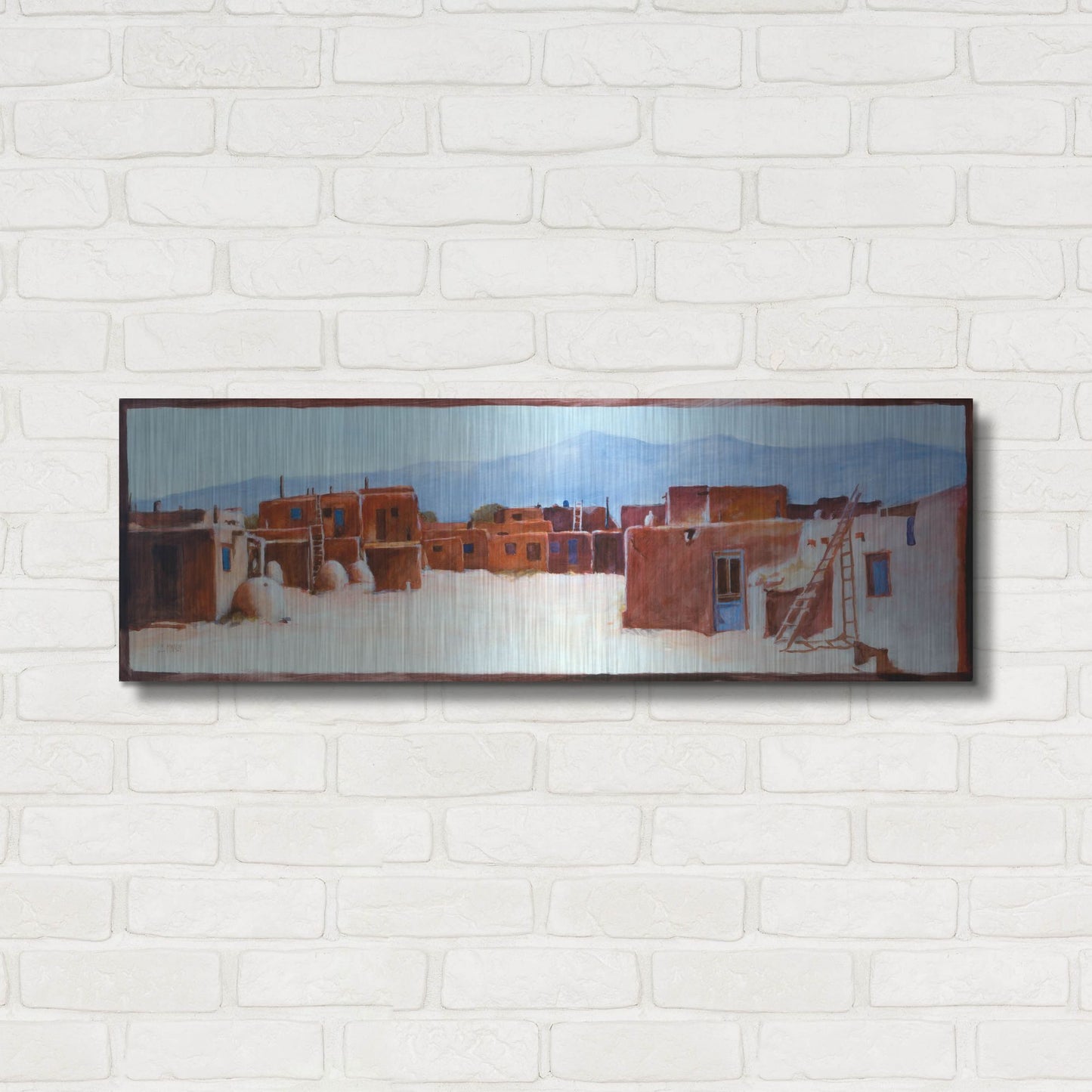 Luxe Metal Art 'Divided Light' by J. E. Knauf, Metal Wall Art,36x12