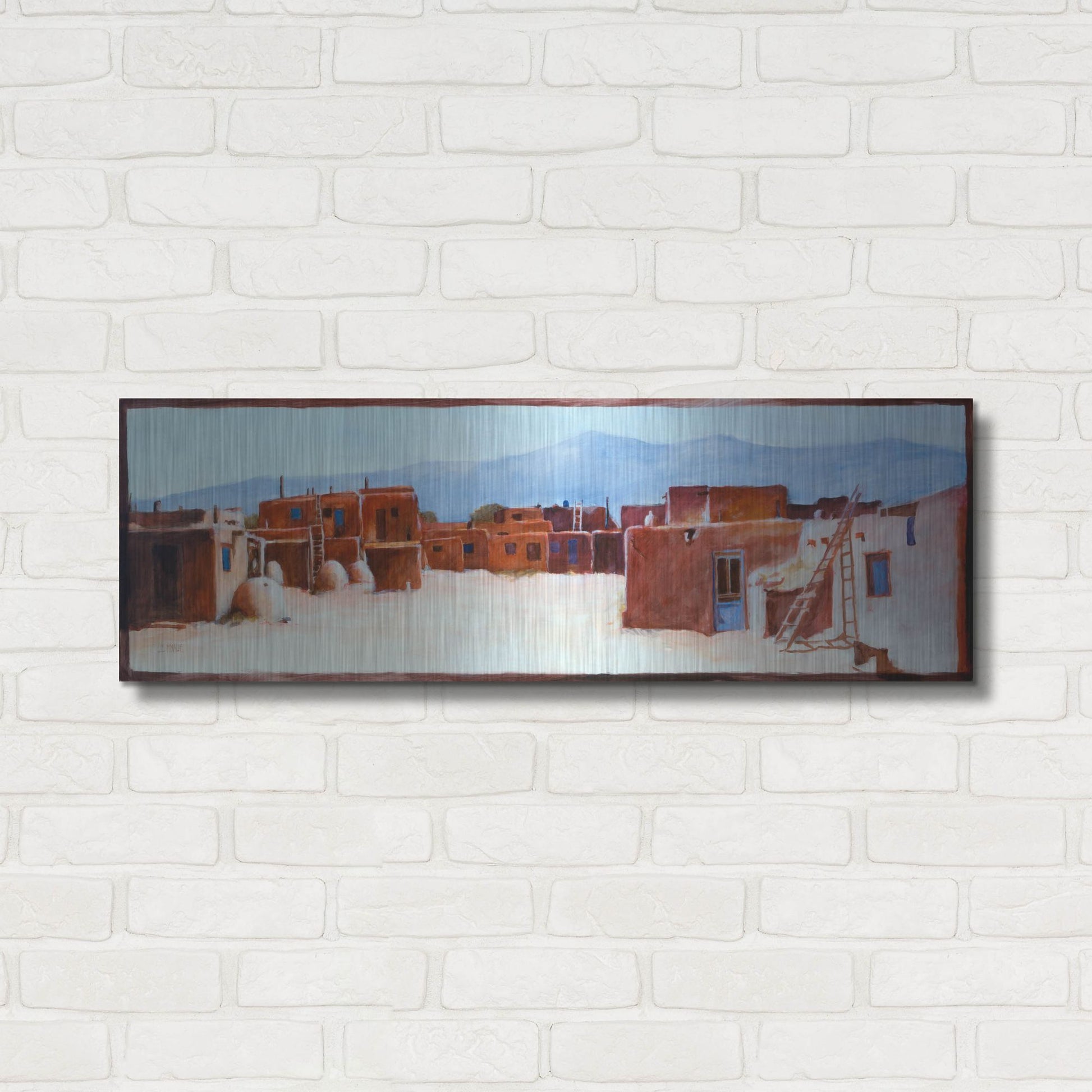 Luxe Metal Art 'Divided Light' by J. E. Knauf, Metal Wall Art,36x12