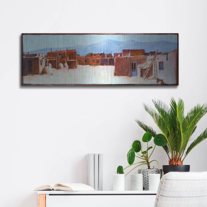 Luxe Metal Art 'Divided Light' by J. E. Knauf, Metal Wall Art,36x12