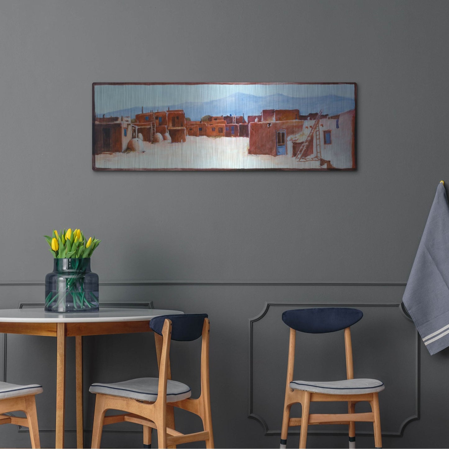 Luxe Metal Art 'Divided Light' by J. E. Knauf, Metal Wall Art,48x16