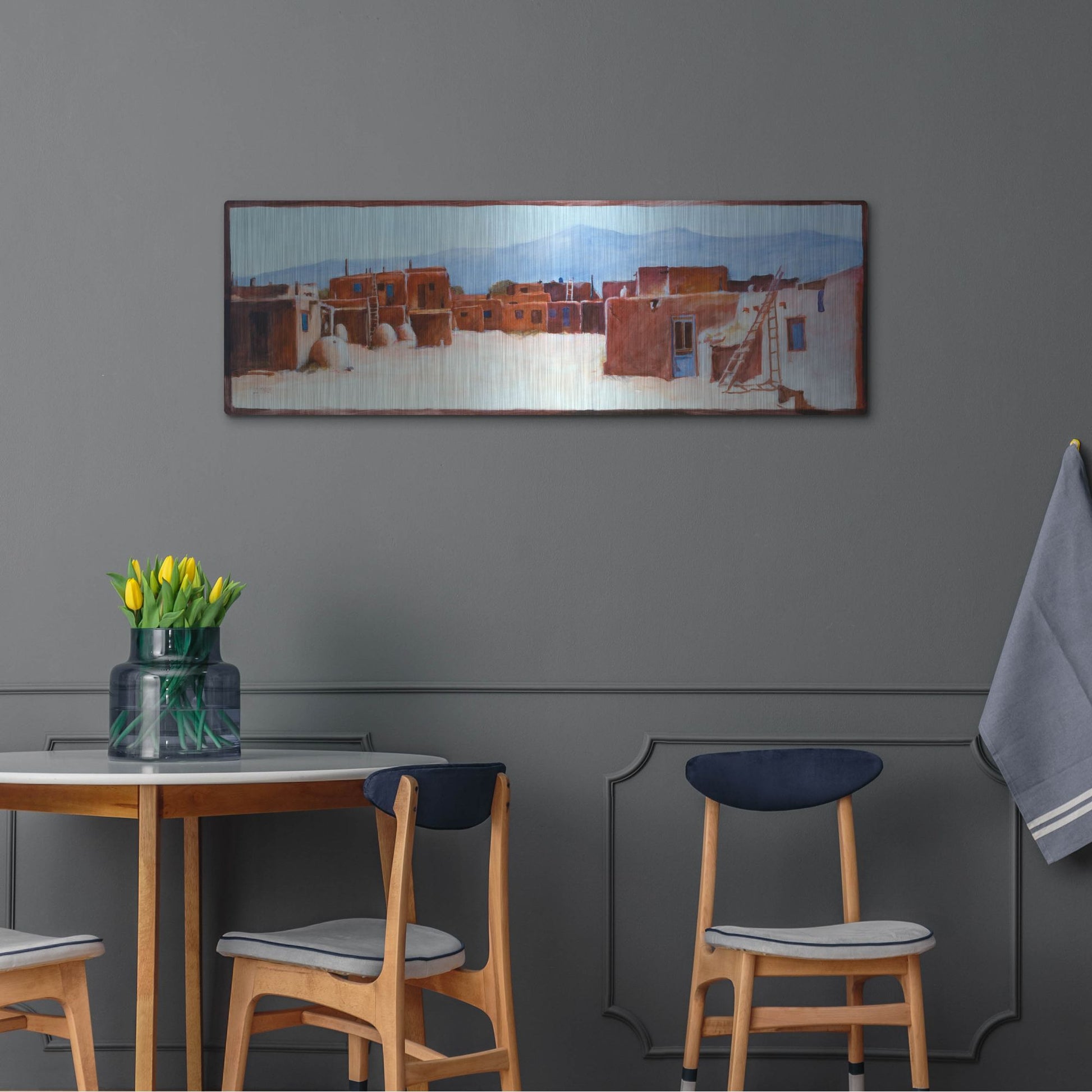 Luxe Metal Art 'Divided Light' by J. E. Knauf, Metal Wall Art,48x16