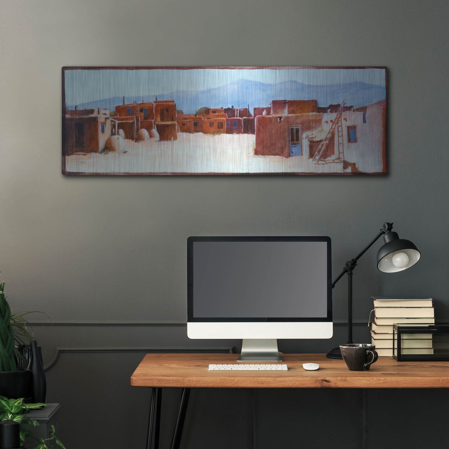 Luxe Metal Art 'Divided Light' by J. E. Knauf, Metal Wall Art,48x16