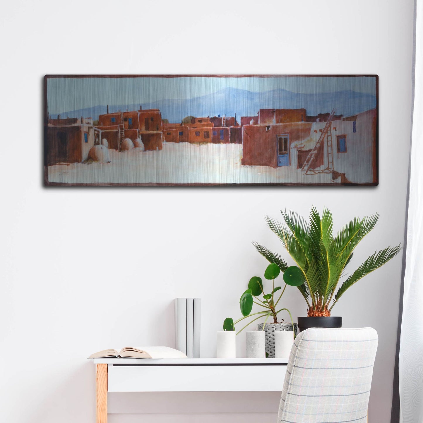 Luxe Metal Art 'Divided Light' by J. E. Knauf, Metal Wall Art,48x16