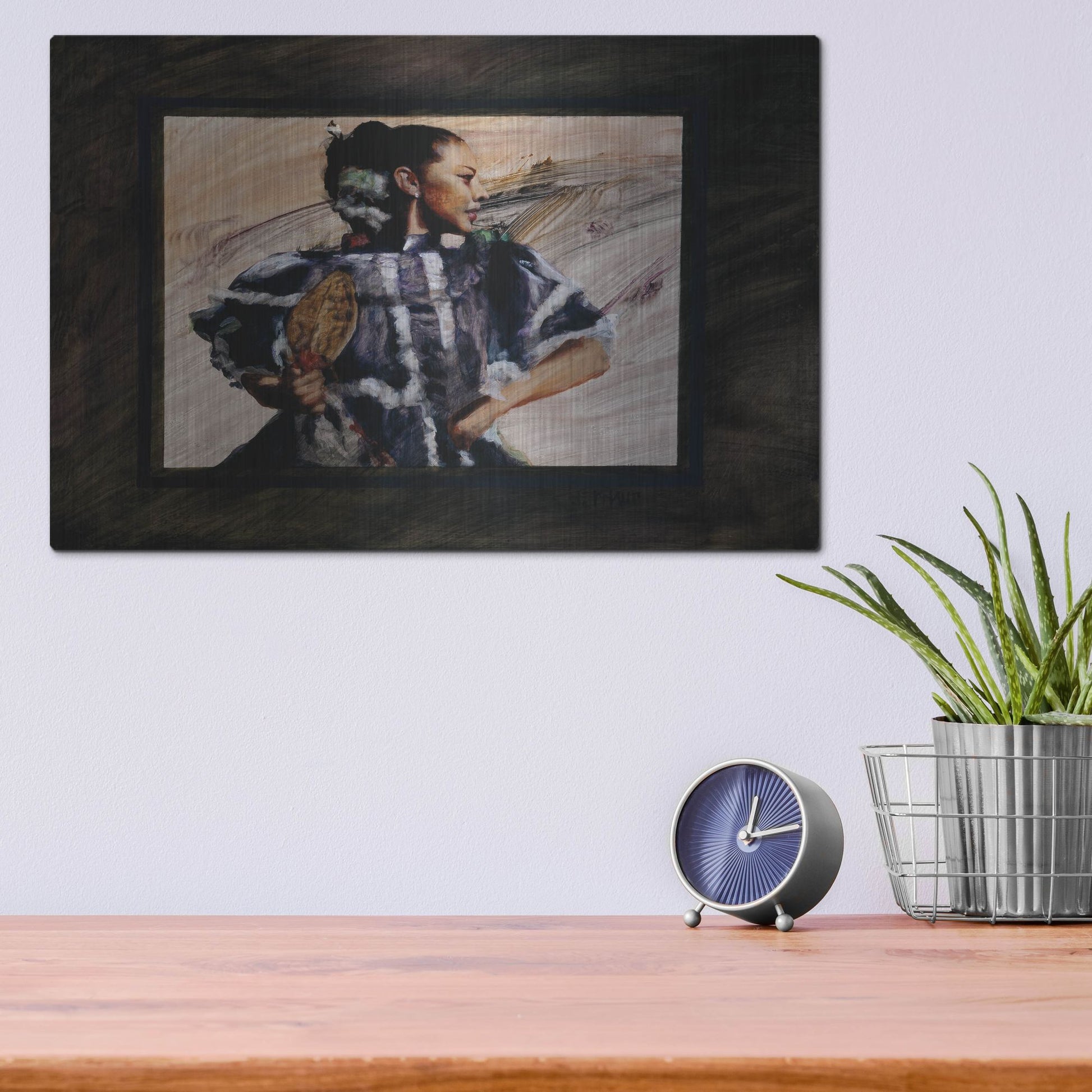 Luxe Metal Art 'Elcinco' by J. E. Knauf, Metal Wall Art,16x12