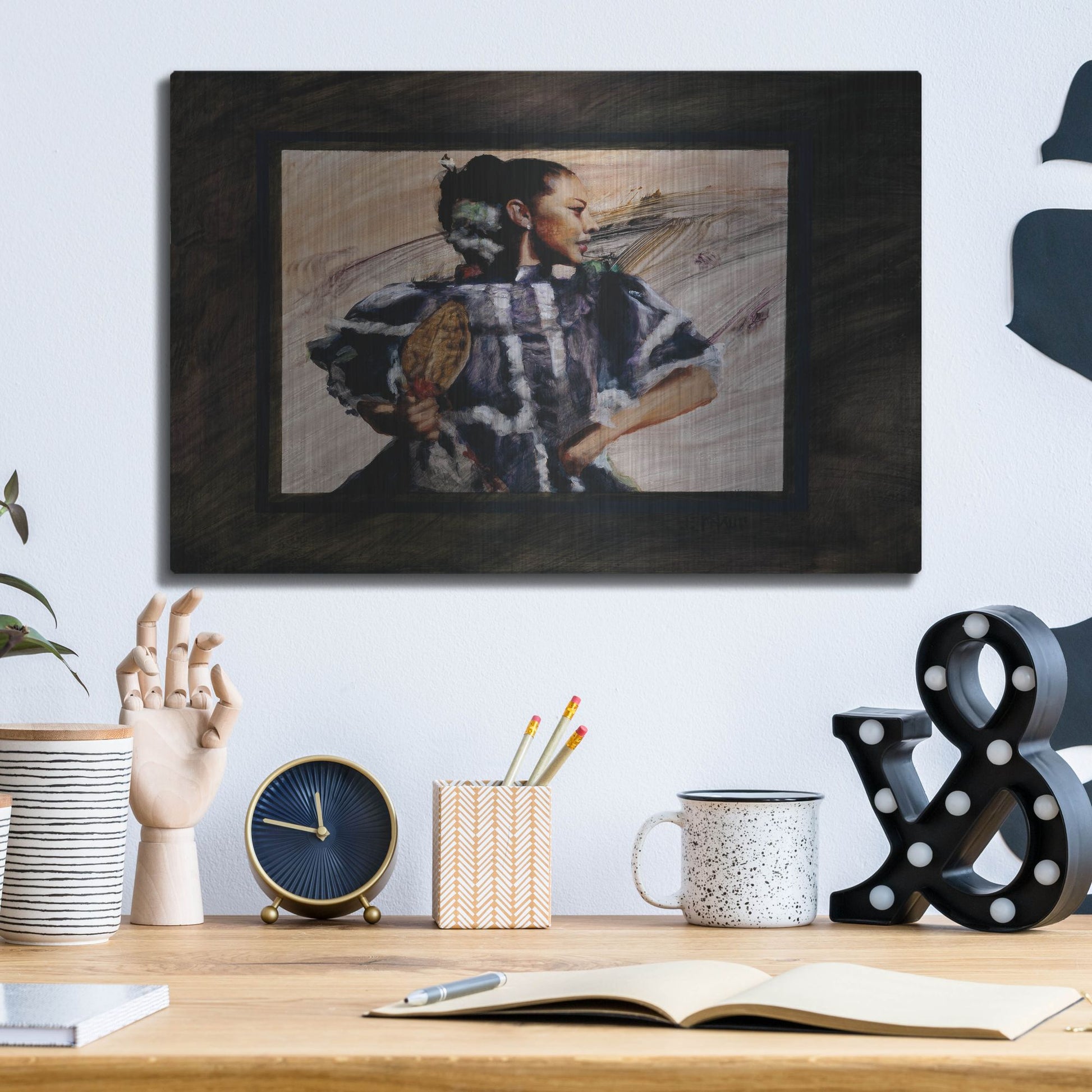 Luxe Metal Art 'Elcinco' by J. E. Knauf, Metal Wall Art,16x12