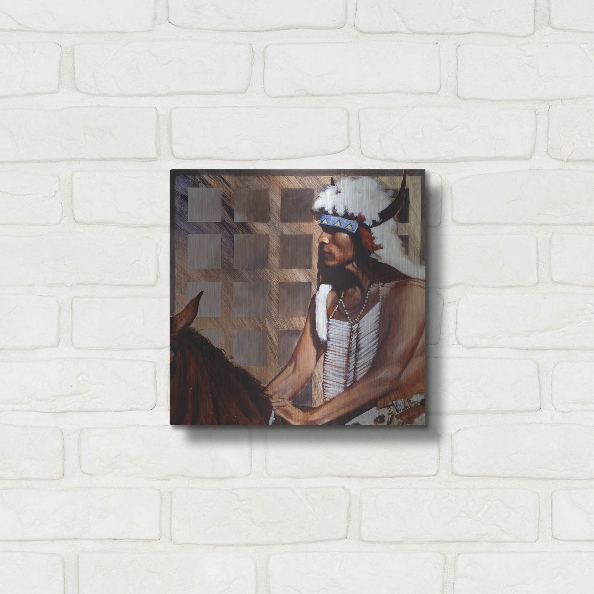 Luxe Metal Art 'Hazard' by J. E. Knauf, Metal Wall Art,12x12