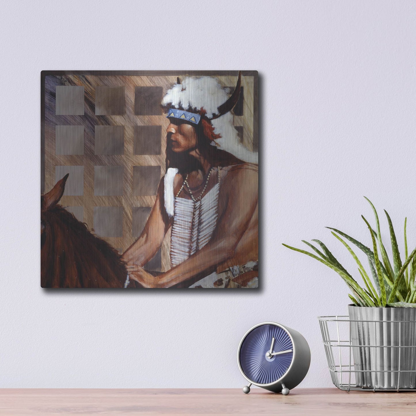 Luxe Metal Art 'Hazard' by J. E. Knauf, Metal Wall Art,12x12