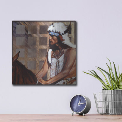 Luxe Metal Art 'Hazard' by J. E. Knauf, Metal Wall Art,12x12