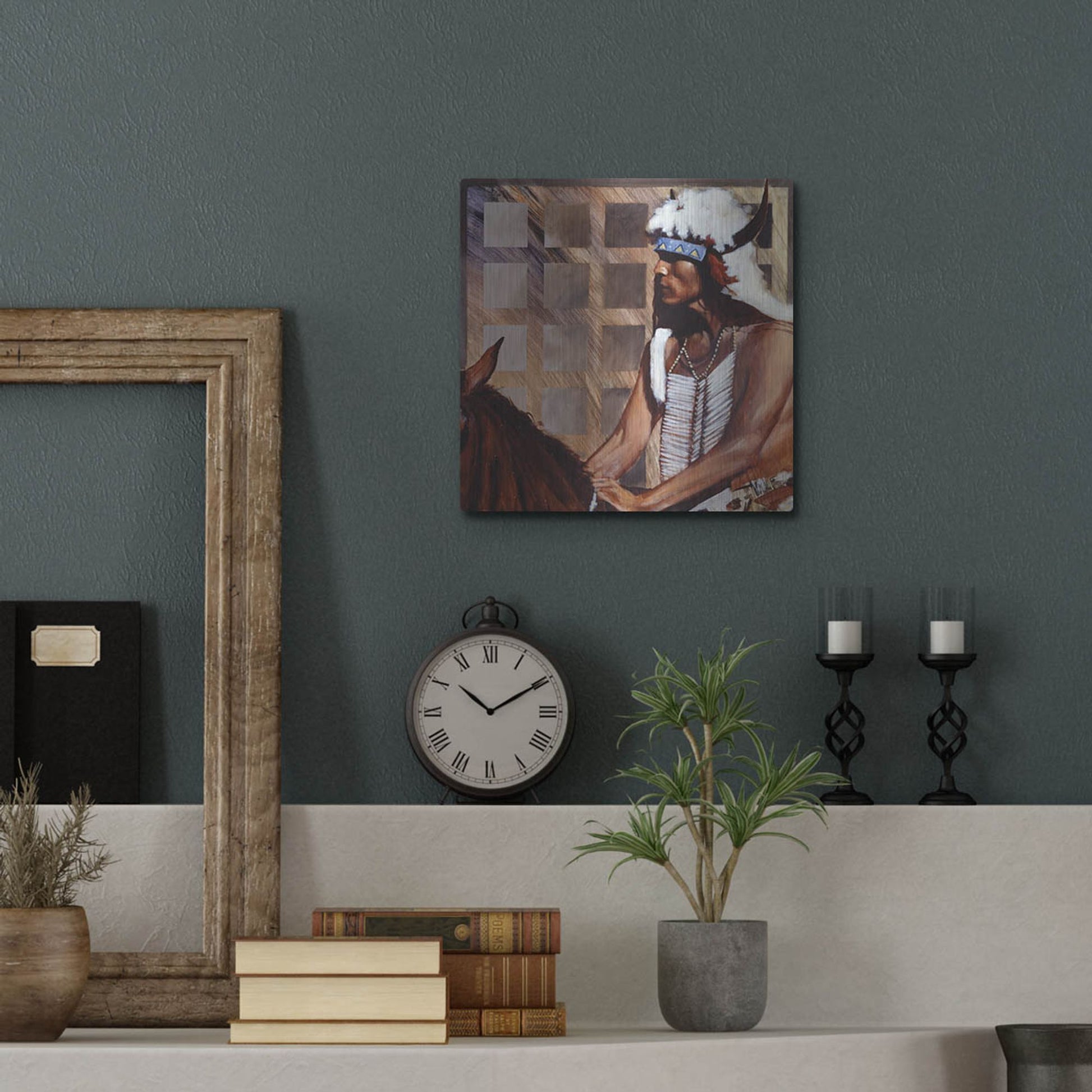 Luxe Metal Art 'Hazard' by J. E. Knauf, Metal Wall Art,12x12