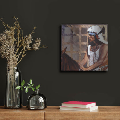 Luxe Metal Art 'Hazard' by J. E. Knauf, Metal Wall Art,12x12