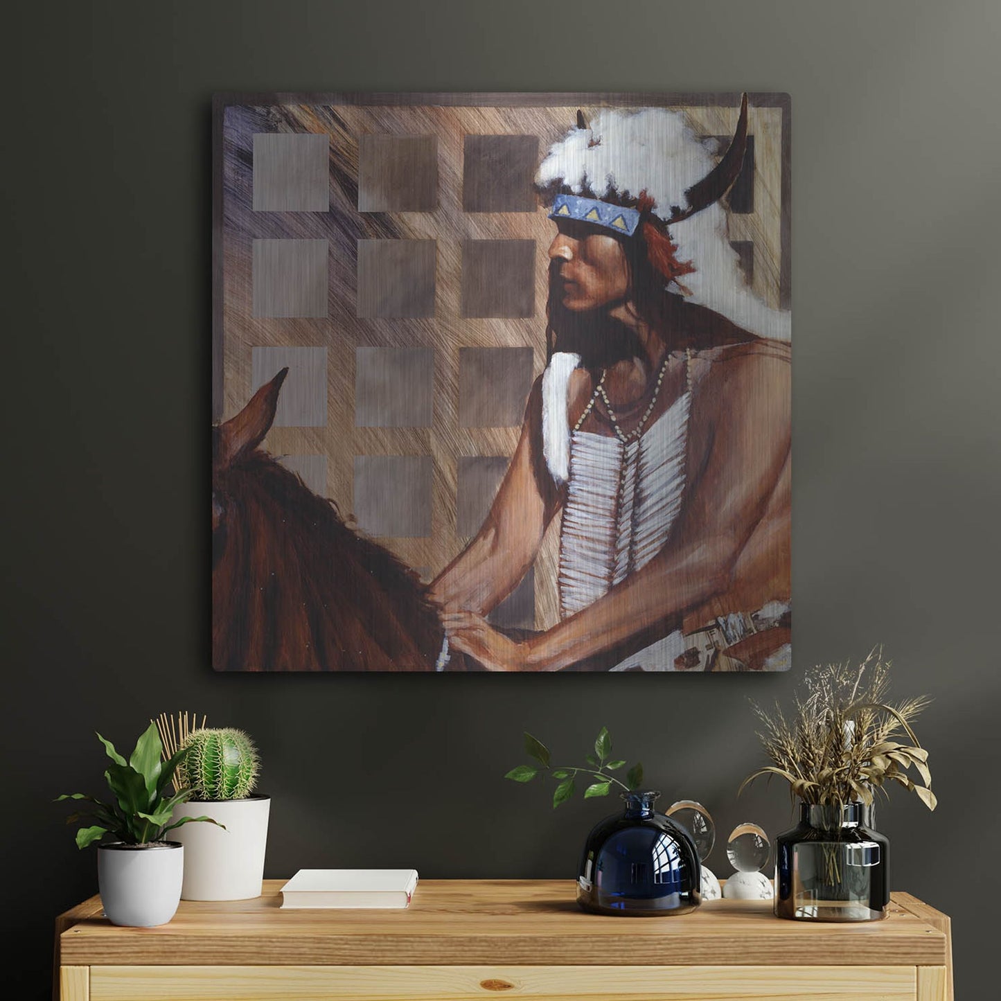 Luxe Metal Art 'Hazard' by J. E. Knauf, Metal Wall Art,24x24