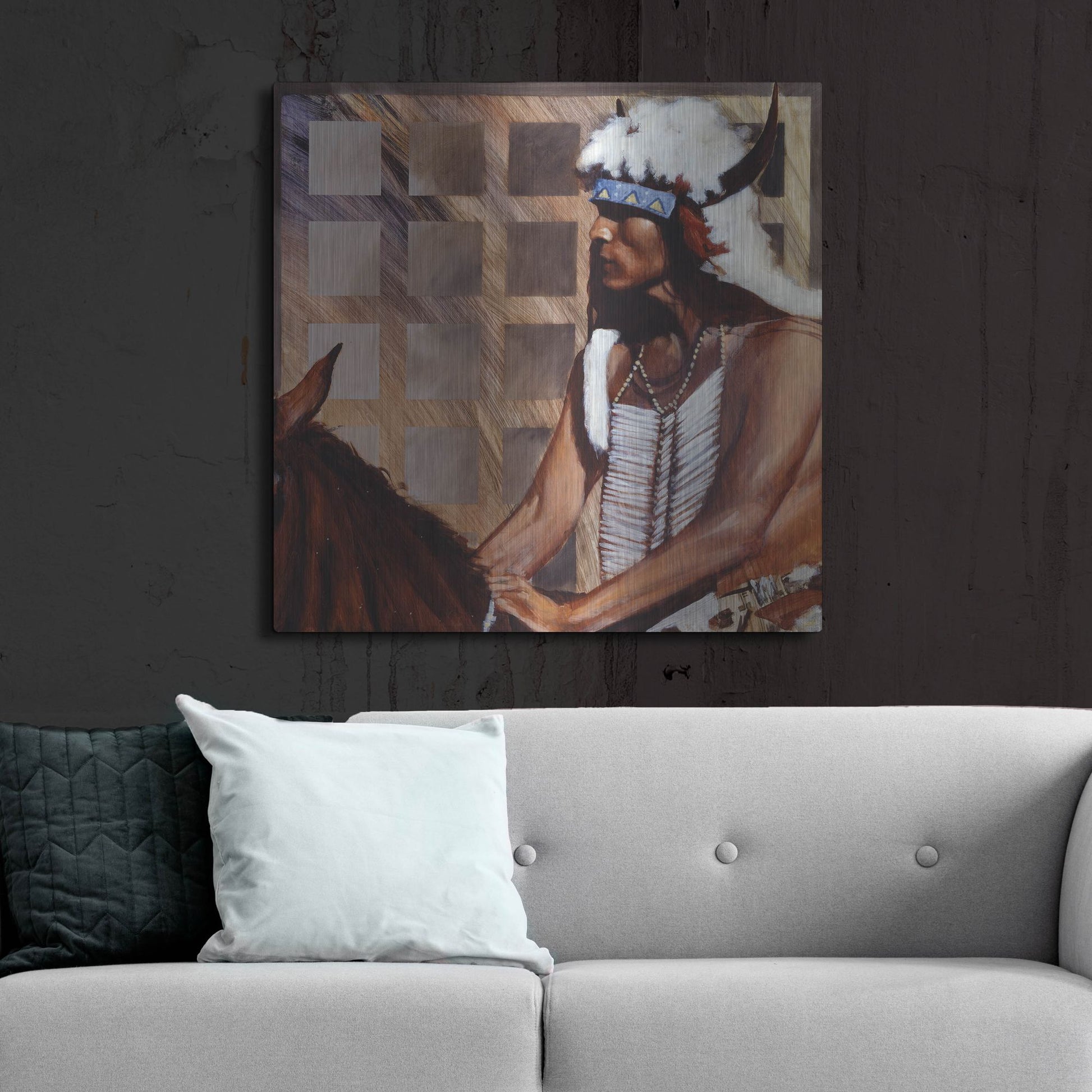 Luxe Metal Art 'Hazard' by J. E. Knauf, Metal Wall Art,36x36