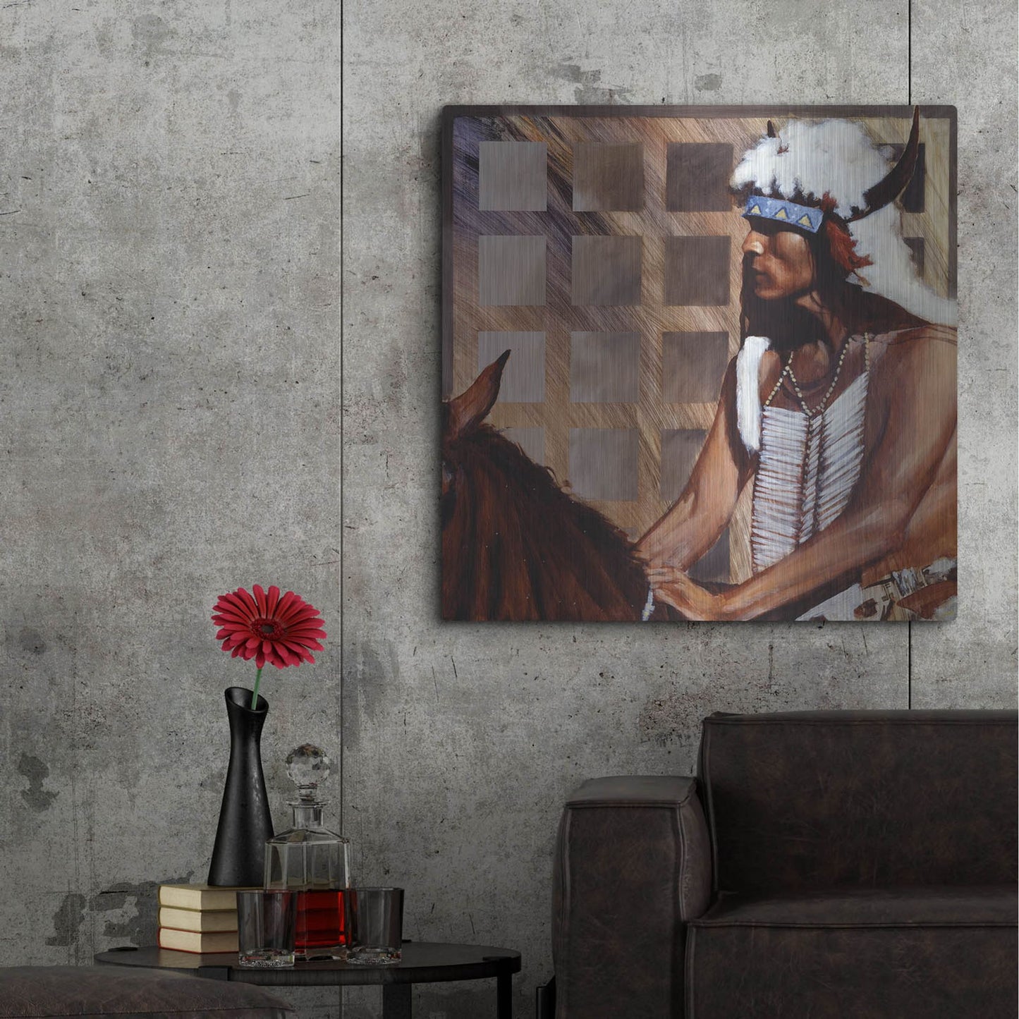 Luxe Metal Art 'Hazard' by J. E. Knauf, Metal Wall Art,36x36