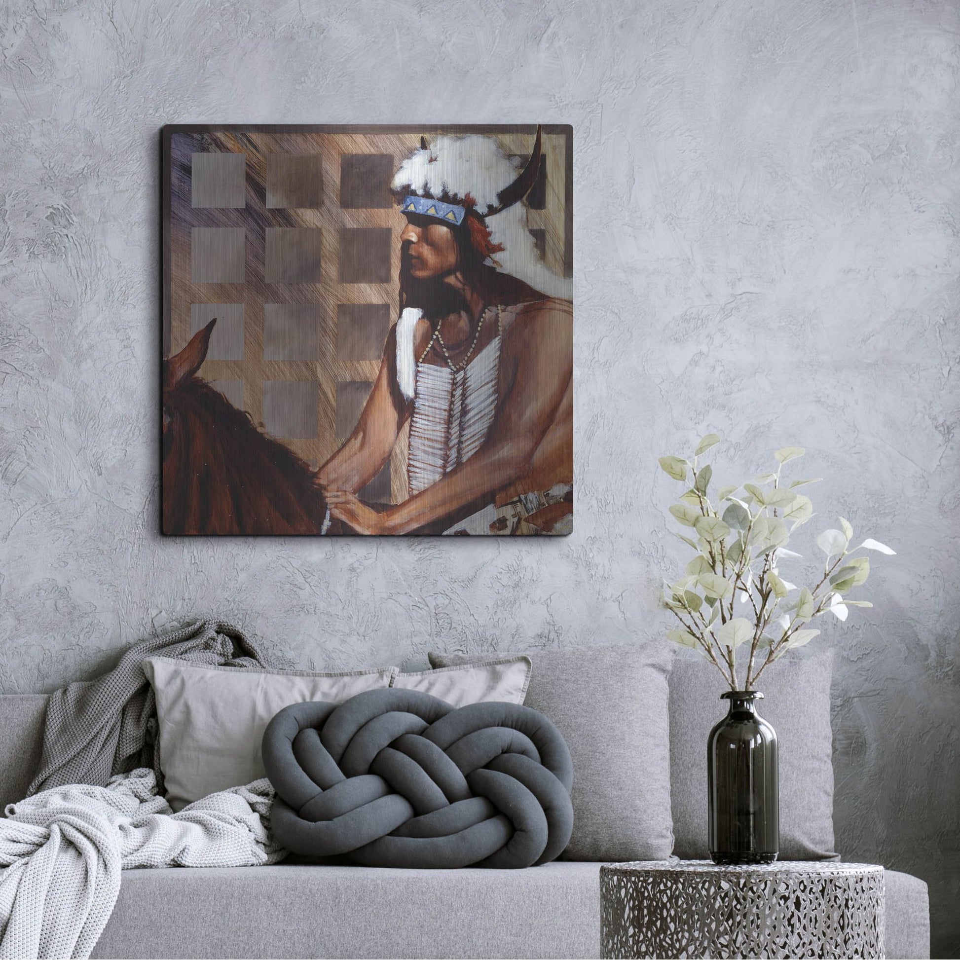 Luxe Metal Art 'Hazard' by J. E. Knauf, Metal Wall Art,36x36