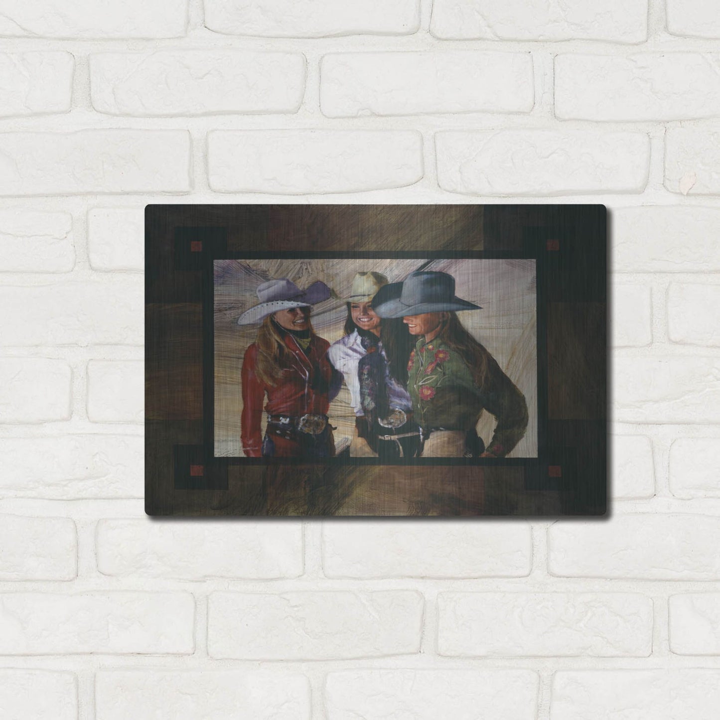 Luxe Metal Art 'Headin For Trouble' by J. E. Knauf, Metal Wall Art,16x12