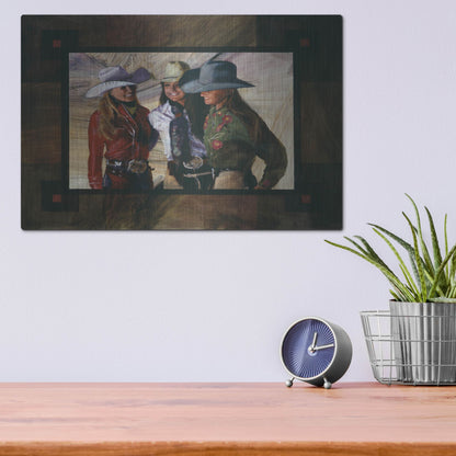 Luxe Metal Art 'Headin For Trouble' by J. E. Knauf, Metal Wall Art,16x12