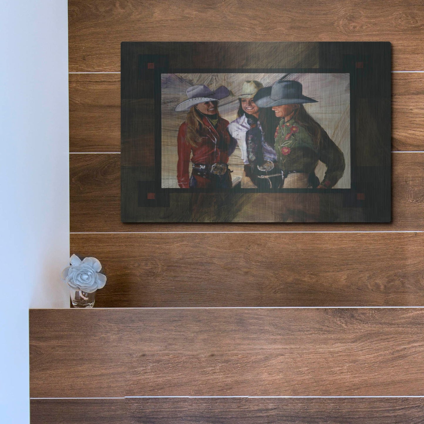 Luxe Metal Art 'Headin For Trouble' by J. E. Knauf, Metal Wall Art,16x12