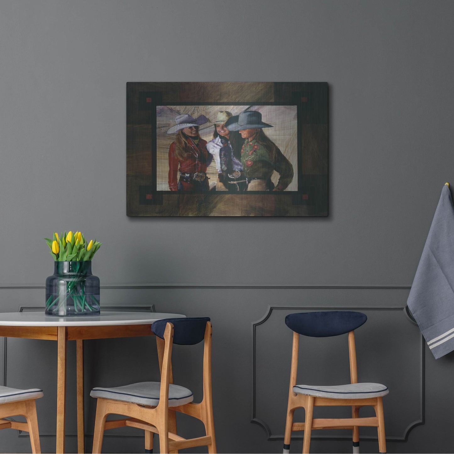 Luxe Metal Art 'Headin For Trouble' by J. E. Knauf, Metal Wall Art,36x24