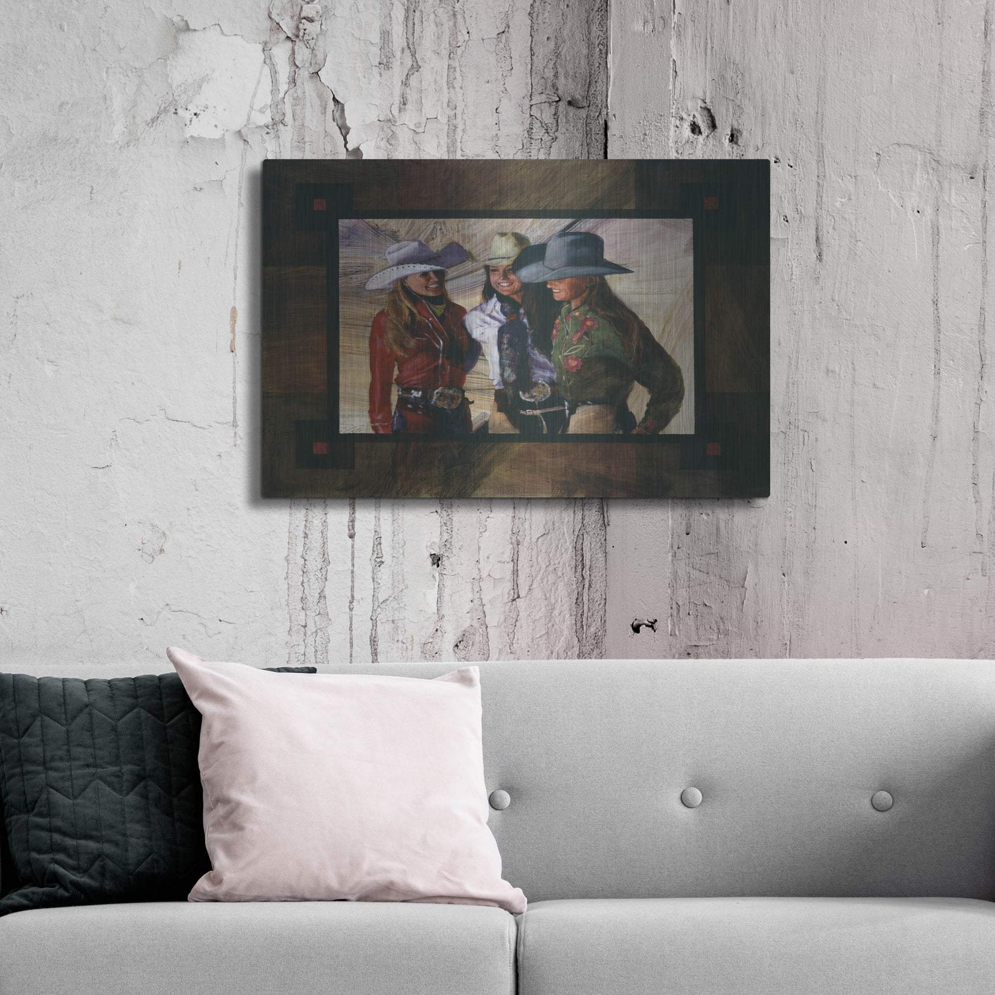 Luxe Metal Art 'Headin For Trouble' by J. E. Knauf, Metal Wall Art,36x24