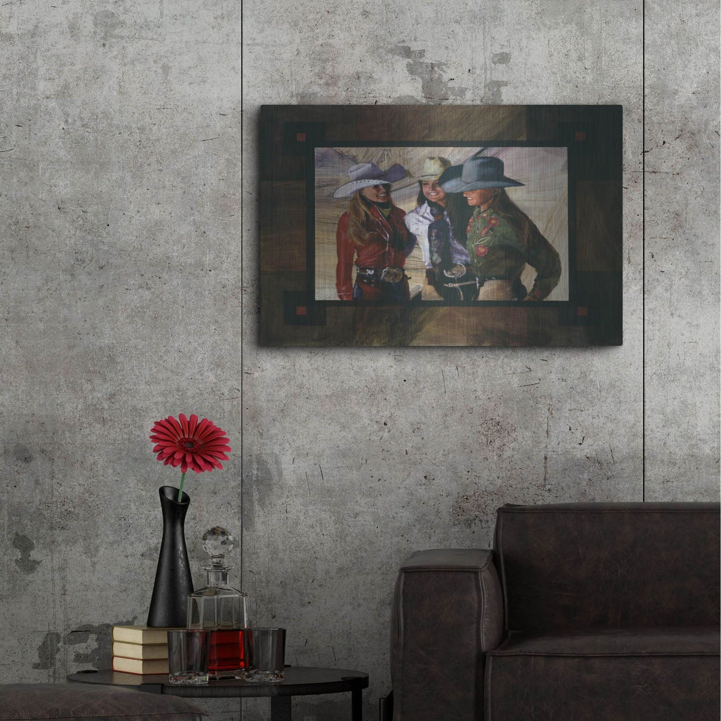 Luxe Metal Art 'Headin For Trouble' by J. E. Knauf, Metal Wall Art,36x24