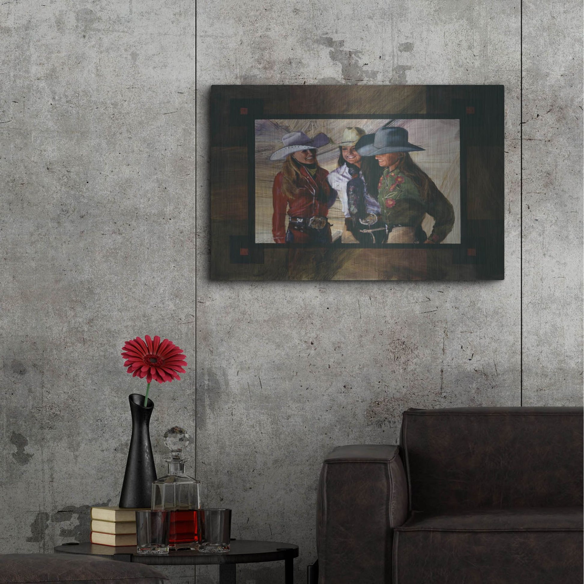 Luxe Metal Art 'Headin For Trouble' by J. E. Knauf, Metal Wall Art,36x24