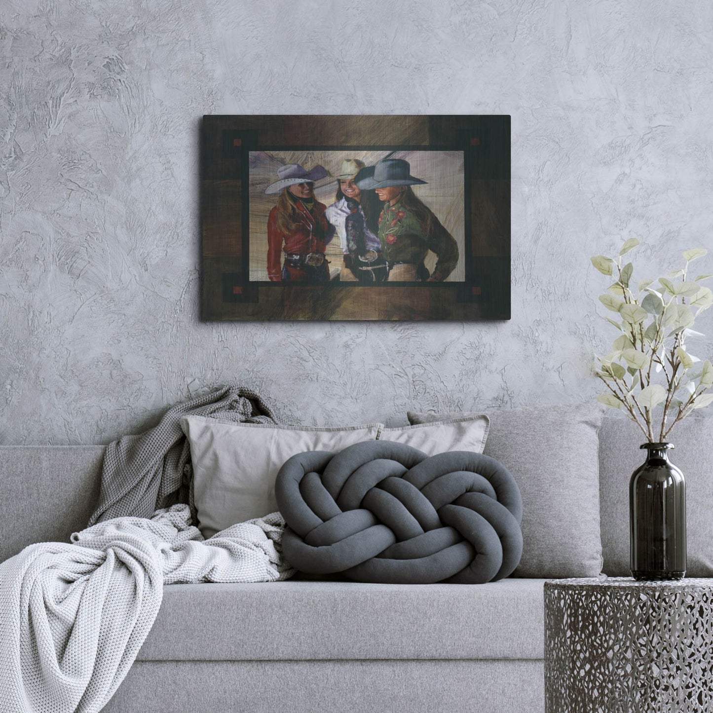 Luxe Metal Art 'Headin For Trouble' by J. E. Knauf, Metal Wall Art,36x24
