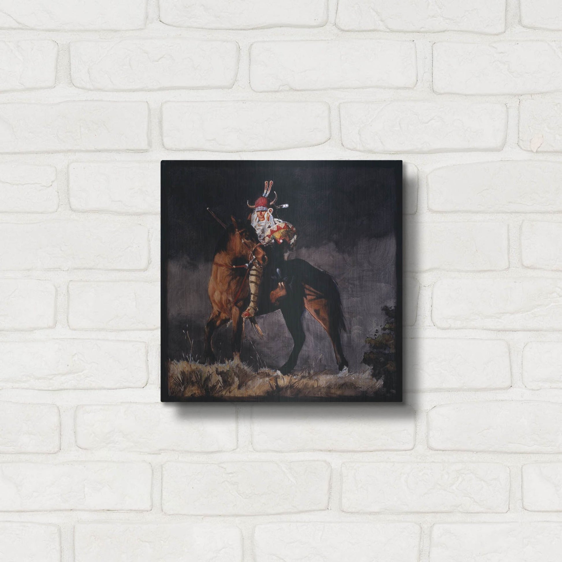 Luxe Metal Art 'Hill Top' by J. E. Knauf, Metal Wall Art,12x12