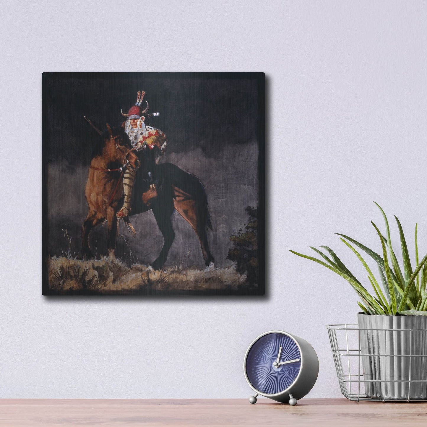 Luxe Metal Art 'Hill Top' by J. E. Knauf, Metal Wall Art,12x12