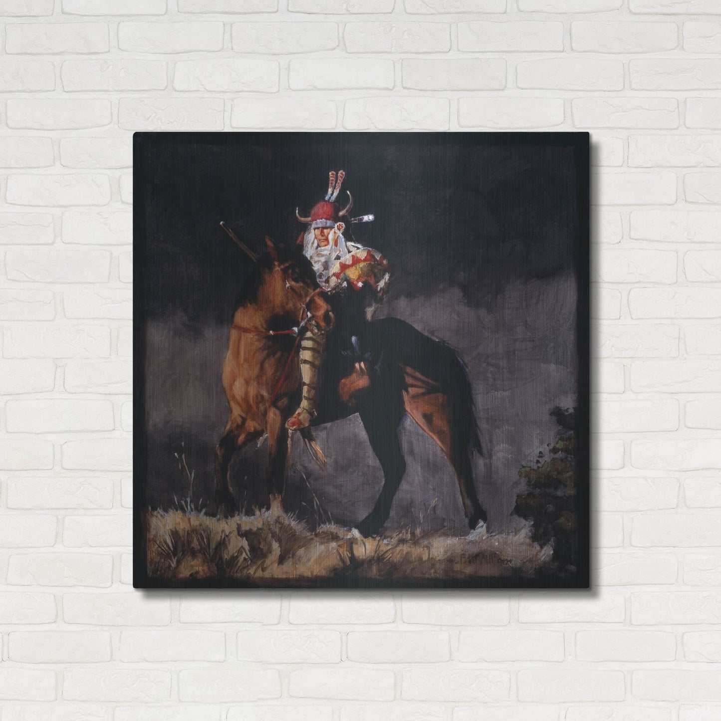 Luxe Metal Art 'Hill Top' by J. E. Knauf, Metal Wall Art,36x36