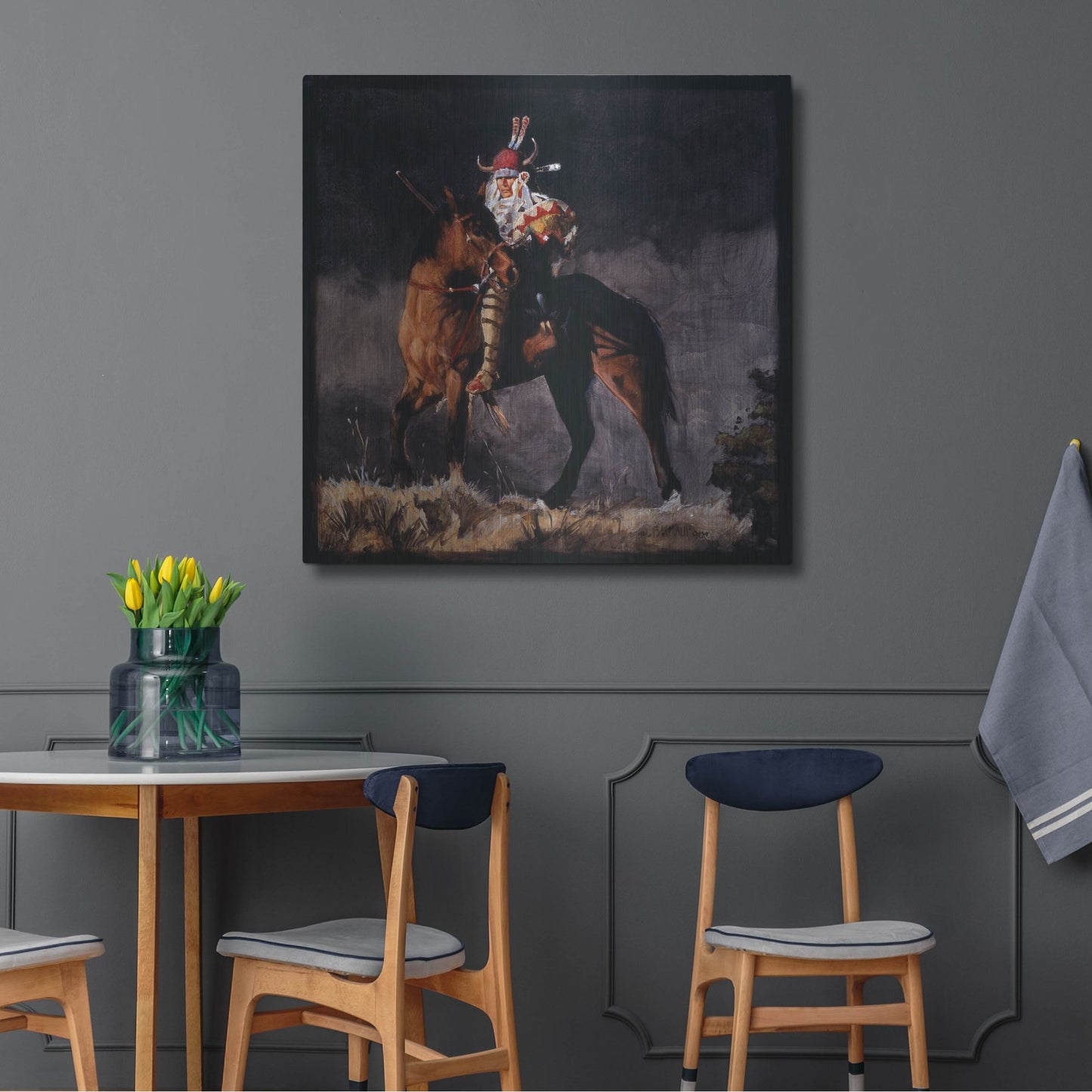 Luxe Metal Art 'Hill Top' by J. E. Knauf, Metal Wall Art,36x36