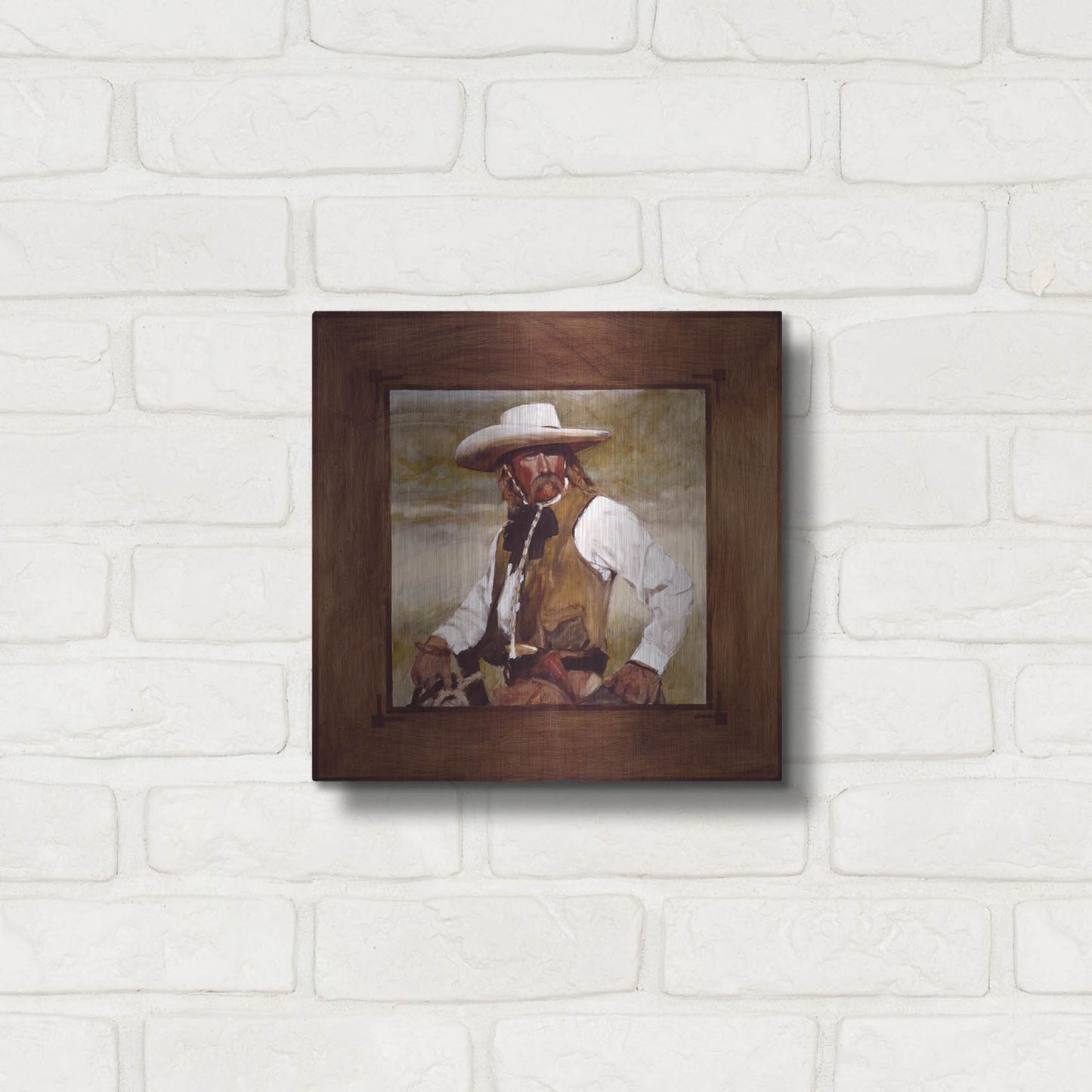 Luxe Metal Art 'Just A Look' by J. E. Knauf, Metal Wall Art,12x12