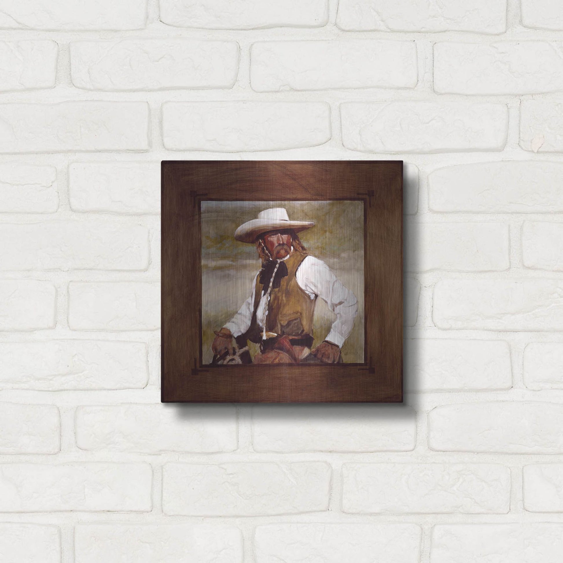 Luxe Metal Art 'Just A Look' by J. E. Knauf, Metal Wall Art,12x12