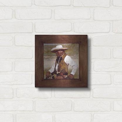 Luxe Metal Art 'Just A Look' by J. E. Knauf, Metal Wall Art,12x12